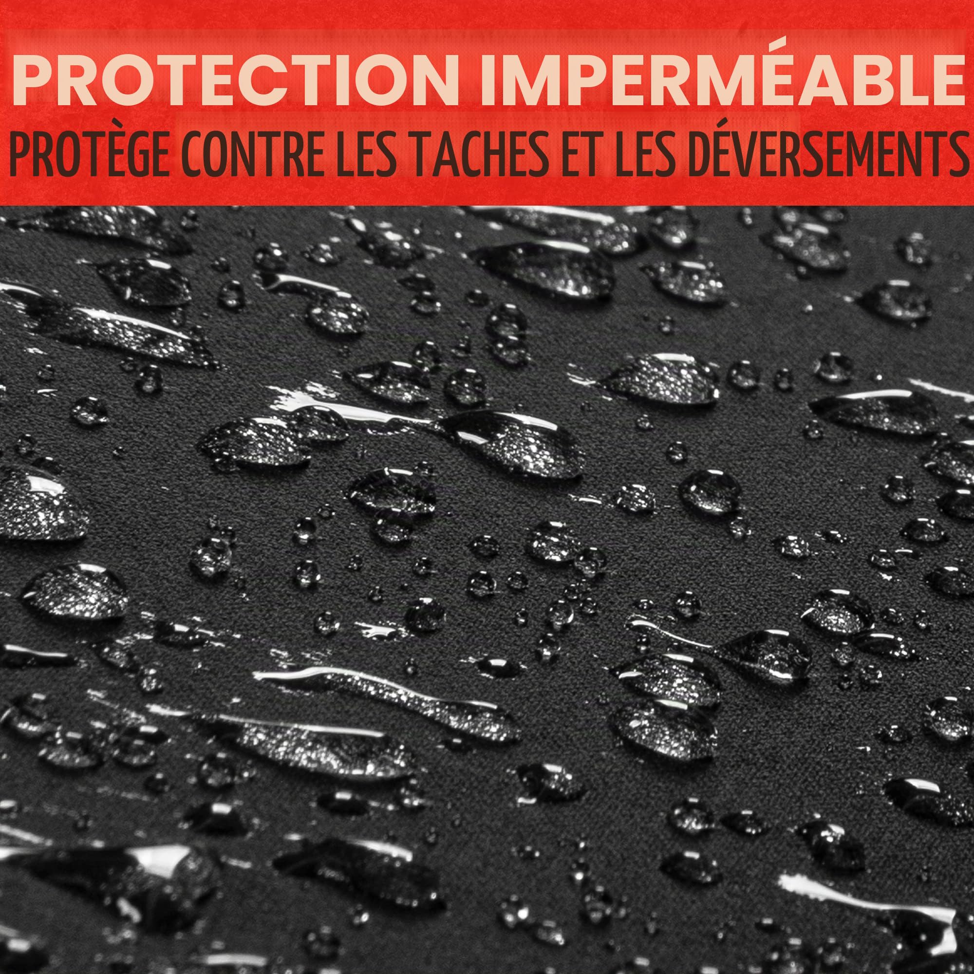 Motor Trend SpillGuard Housse de Protection de siège arrière en néoprène imperméable pour Voitures avec Coutures Grises et Rembourrage pour Enfants et Chiens