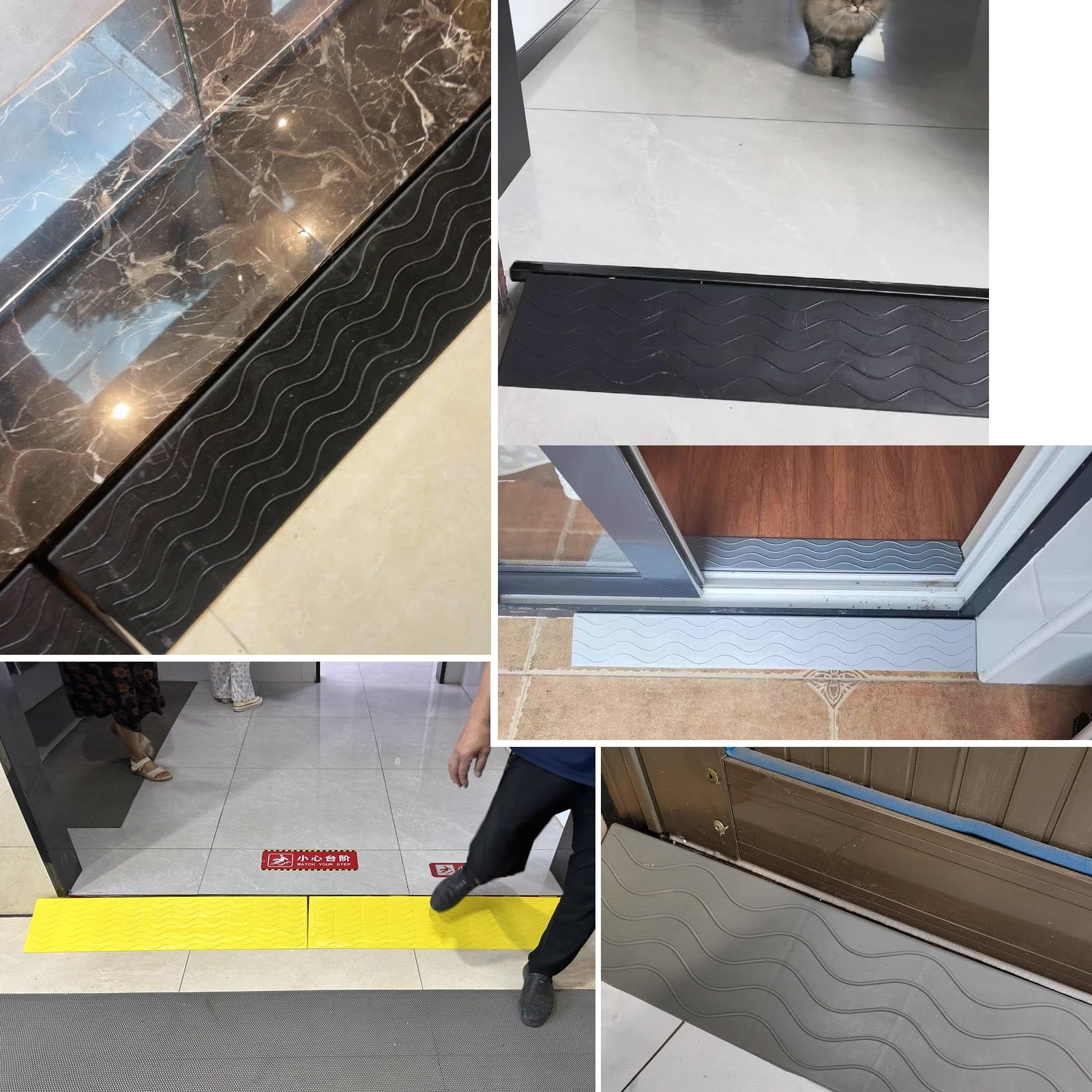 Rampa de umbral para sillas de ruedas, rampa de acceso de 10,5 cm de altura para puertas, ideal para barrer robots y equipaje, dimensiones 100 x 10 x 3,5 cm