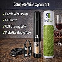 Vista 6 de Abrebotellas de vino eléctrico – Sacacorchos automático recargable con sensor táctil y luz LED Abrebotellas de vino inalámbrico Set de regalo