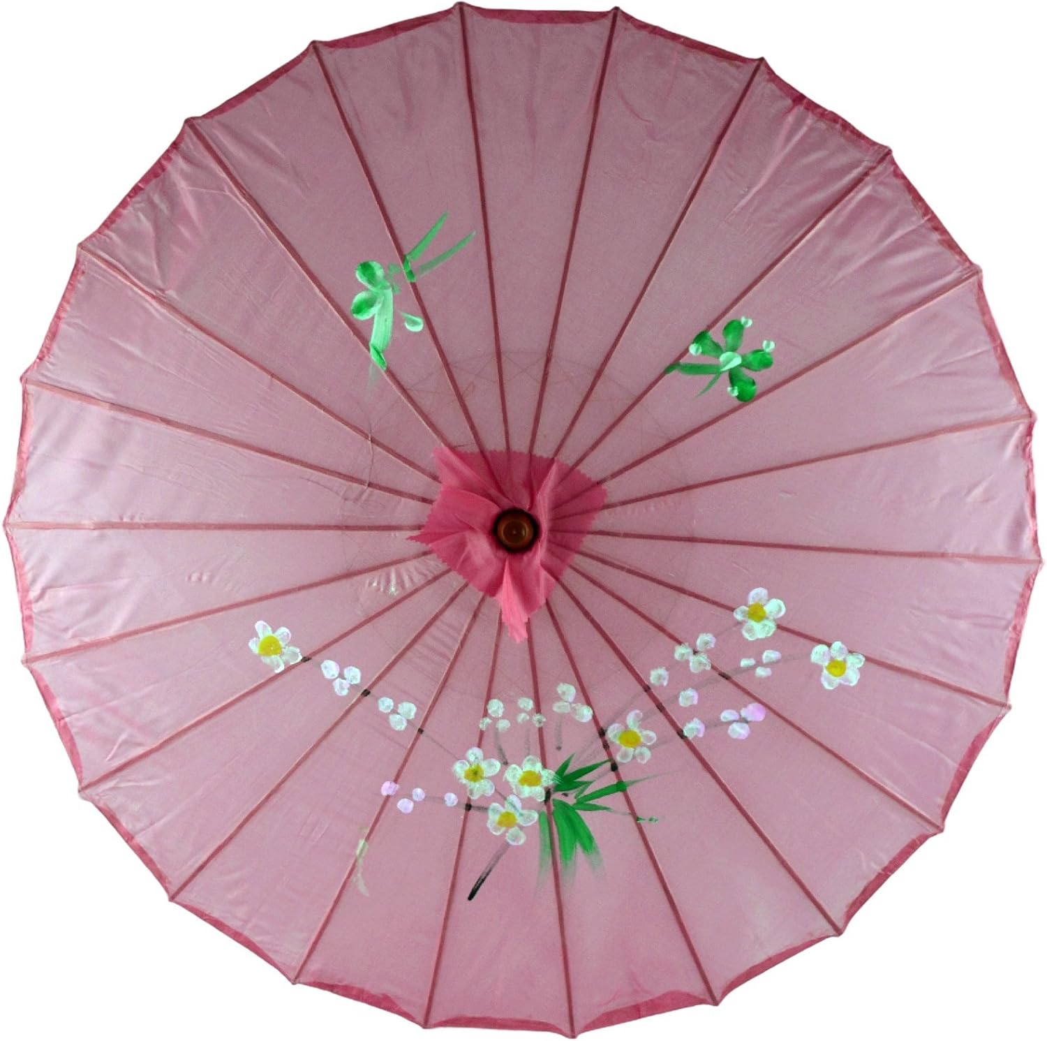 Festcool Asian Parasol Umbrella Fabric Handpainted Chinese Japanese (pink) Patio