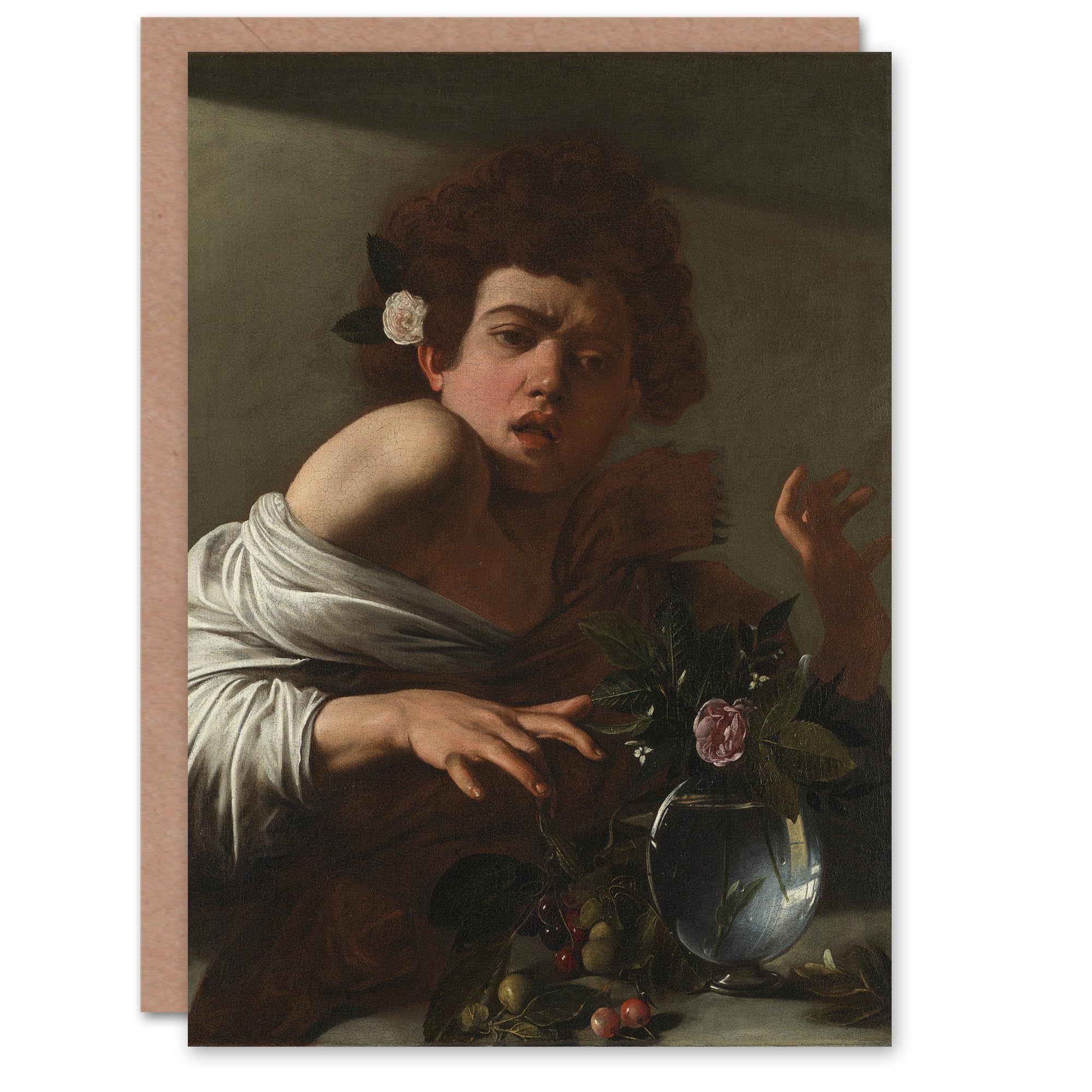 Artery8 Caravaggio Art Card Boy Bitten by a Lizard Oil Painting