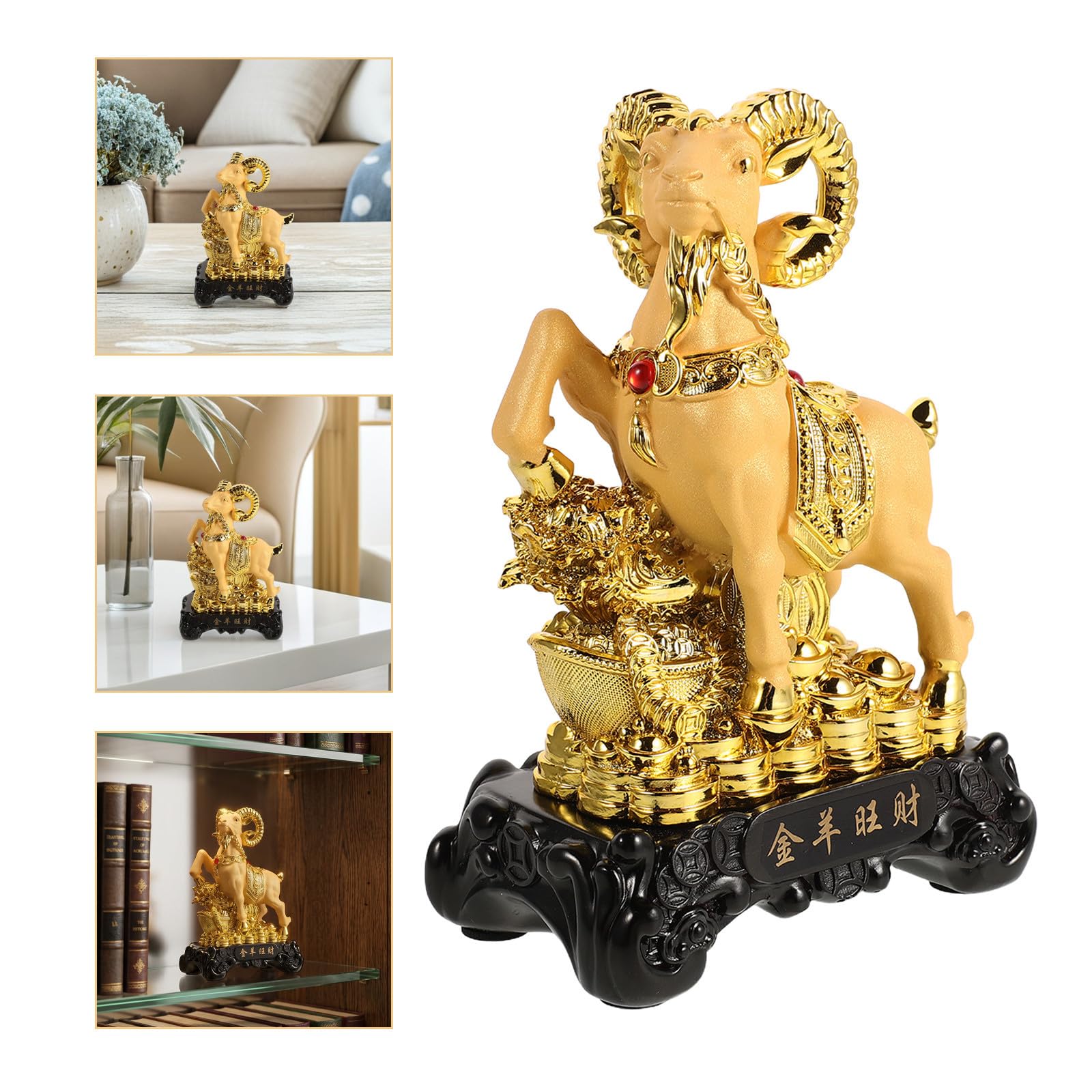 Estatua de Cabra del Zodiaco Chino de Resina, Figura Coleccionable 2027