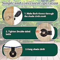 Vista 5 de Frienda 30 Pieces Round Shade Cloth Plastic Clip Reusable Heavy Duty Sunshade Fabric Net Fixing Clip Attachment and Placement for Sun Shade Net Anti