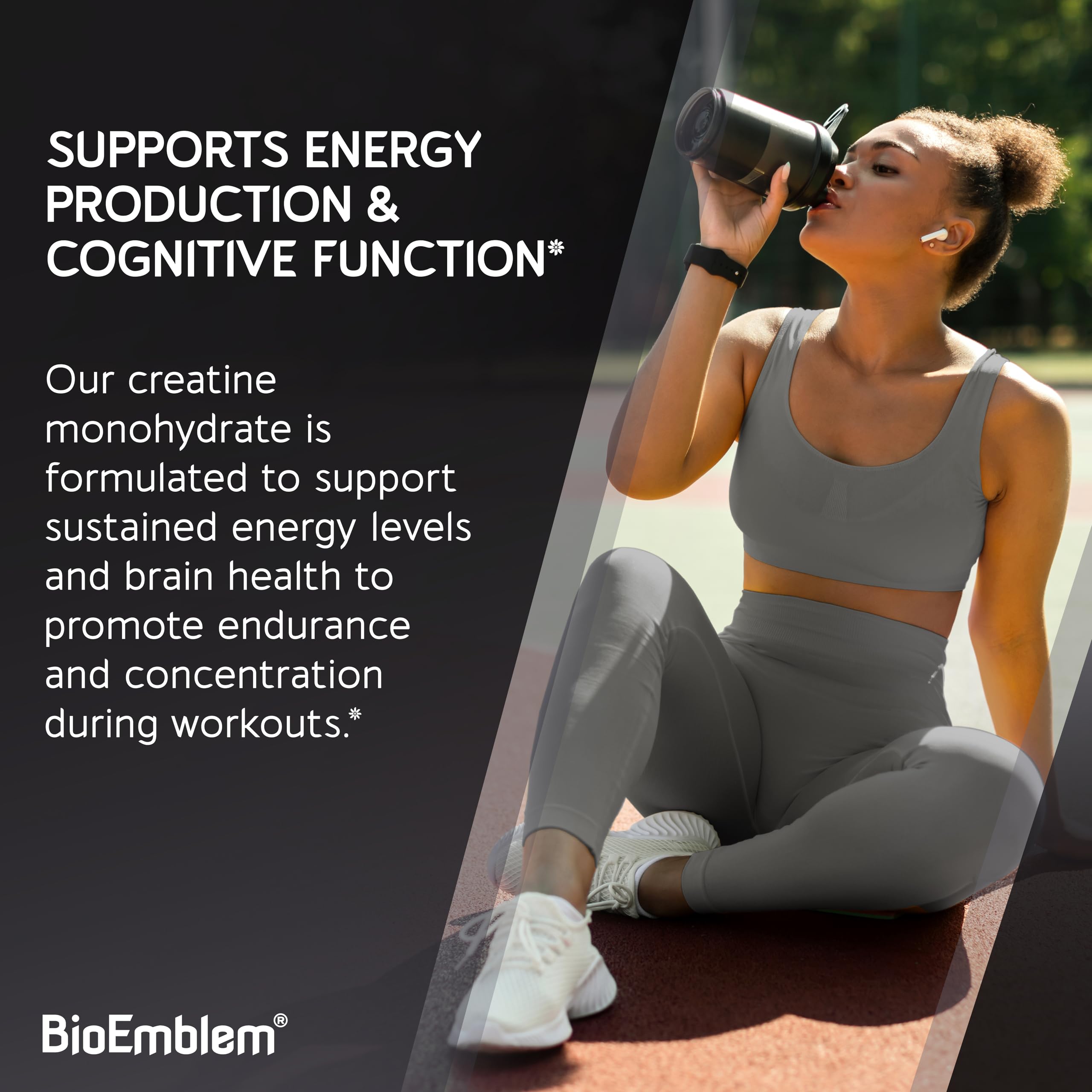 BioEmblem Creatine Monohydrate Powder - Micronized, Unflavored, 300g — Amazon image 4