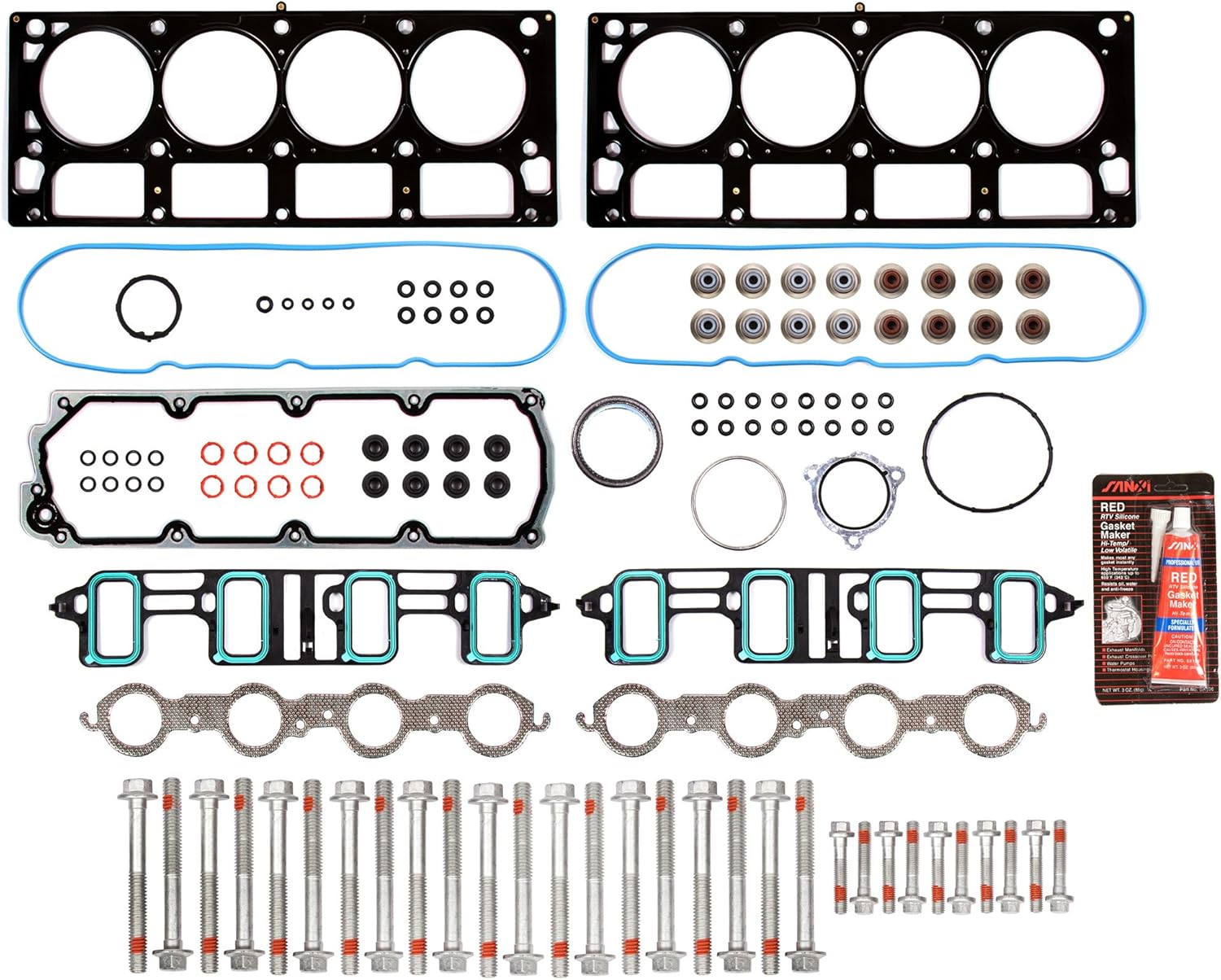 Evergreen HSHB8-10462 Head Gasket Set Head Bolt