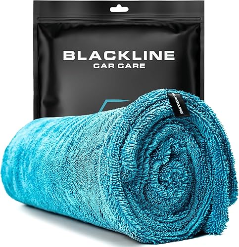 Miniatura 9 de Blackline Car Care - Toalla de secado de microfibra extra grande y ultraabsorbente para automóviles y camiones, 7030 toallas de microfibra sin