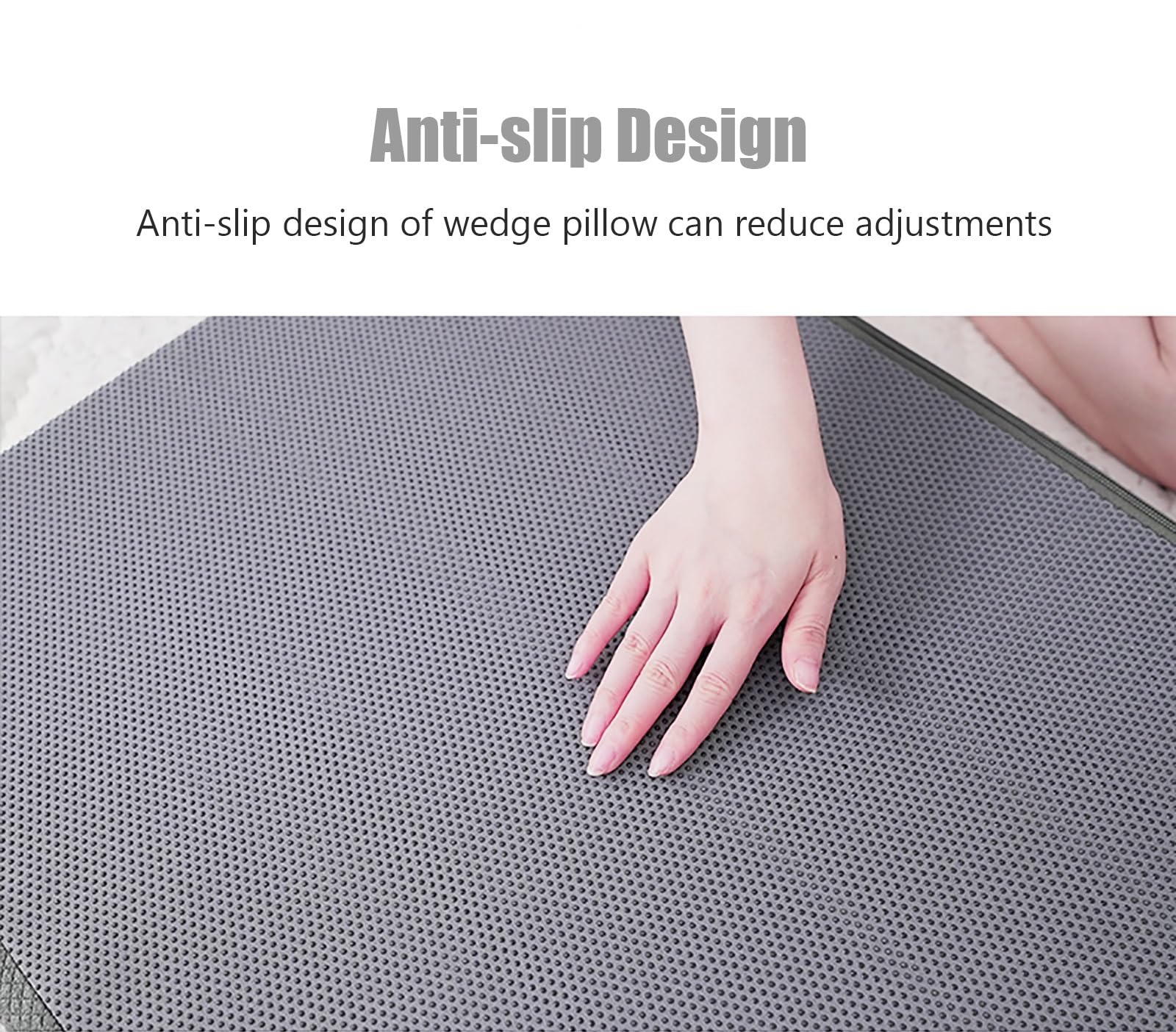 YXXSDP Keilkissen Bett Lesekissen Acid Reflux Wedge Pillow Seitenschläfer, 17cm Erhöhtes Stützdreieck-Bett-Kissen Mit Waschbarem Bezug, Dreieckiges Kissen Wedge Zum Schlafen Lesen