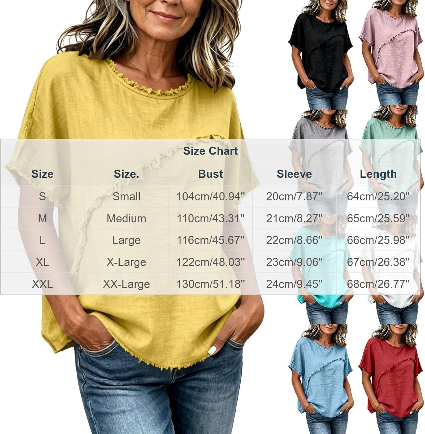 Womens Shirts Linen Round Neck Short Sleeve Loose Fit | Linen Shirts for Women Round Neck Short Sleeve Loose Fit Cotton Tops Linen Casual Dressy Clothes for Summer