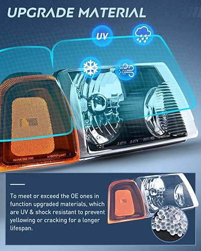 Miniatura 5 de Nilight Conjunto de faros delanteros para Ford Ranger 2001, 2002, 2003, 2004, 2005, 2006, 2007, 2008, 2009, 2010, 2011, Ford Ranger de repuesto,