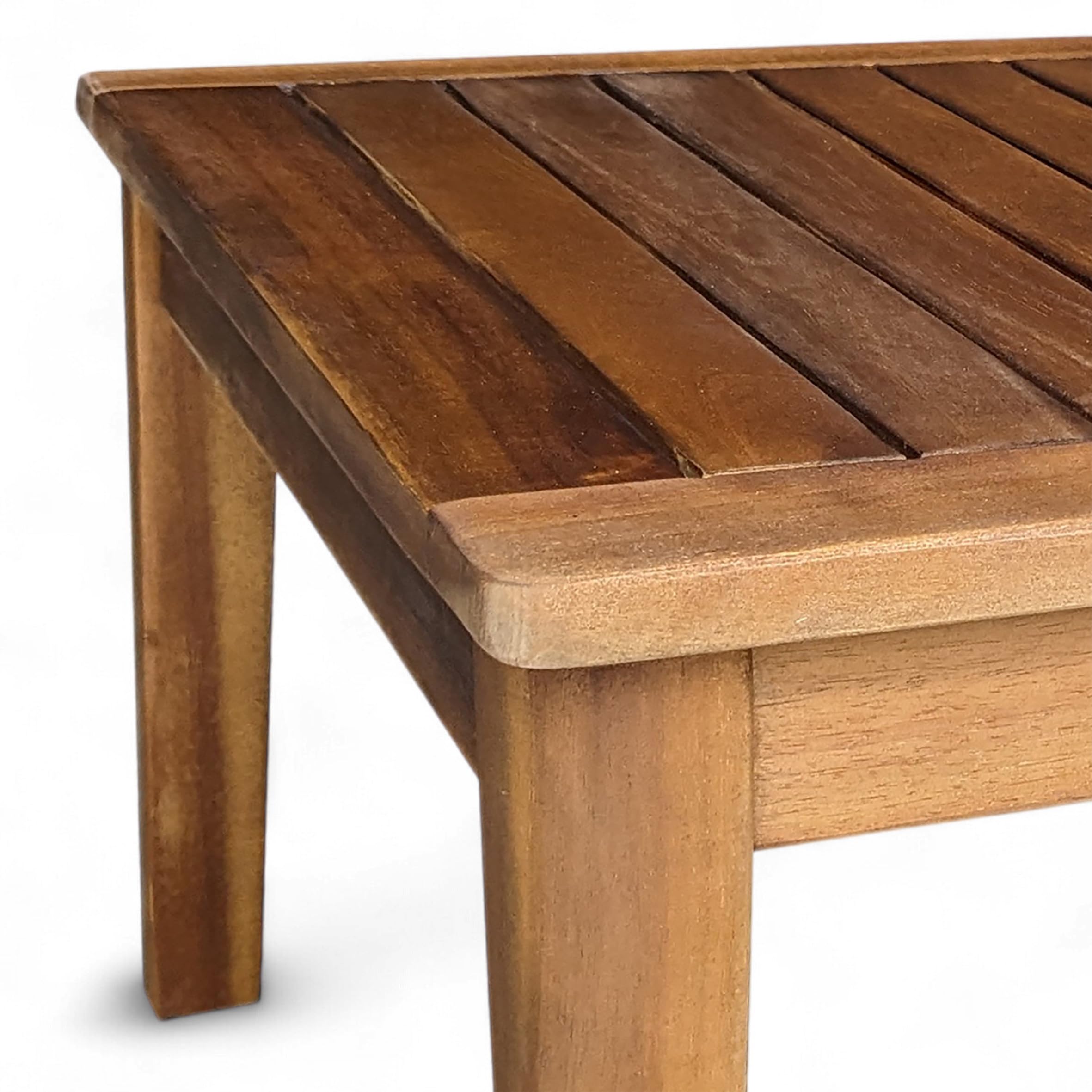 Tavolino da giardino in legno di acacia oliato 80 x 50 cm - Tavolo da salotto in legno massello