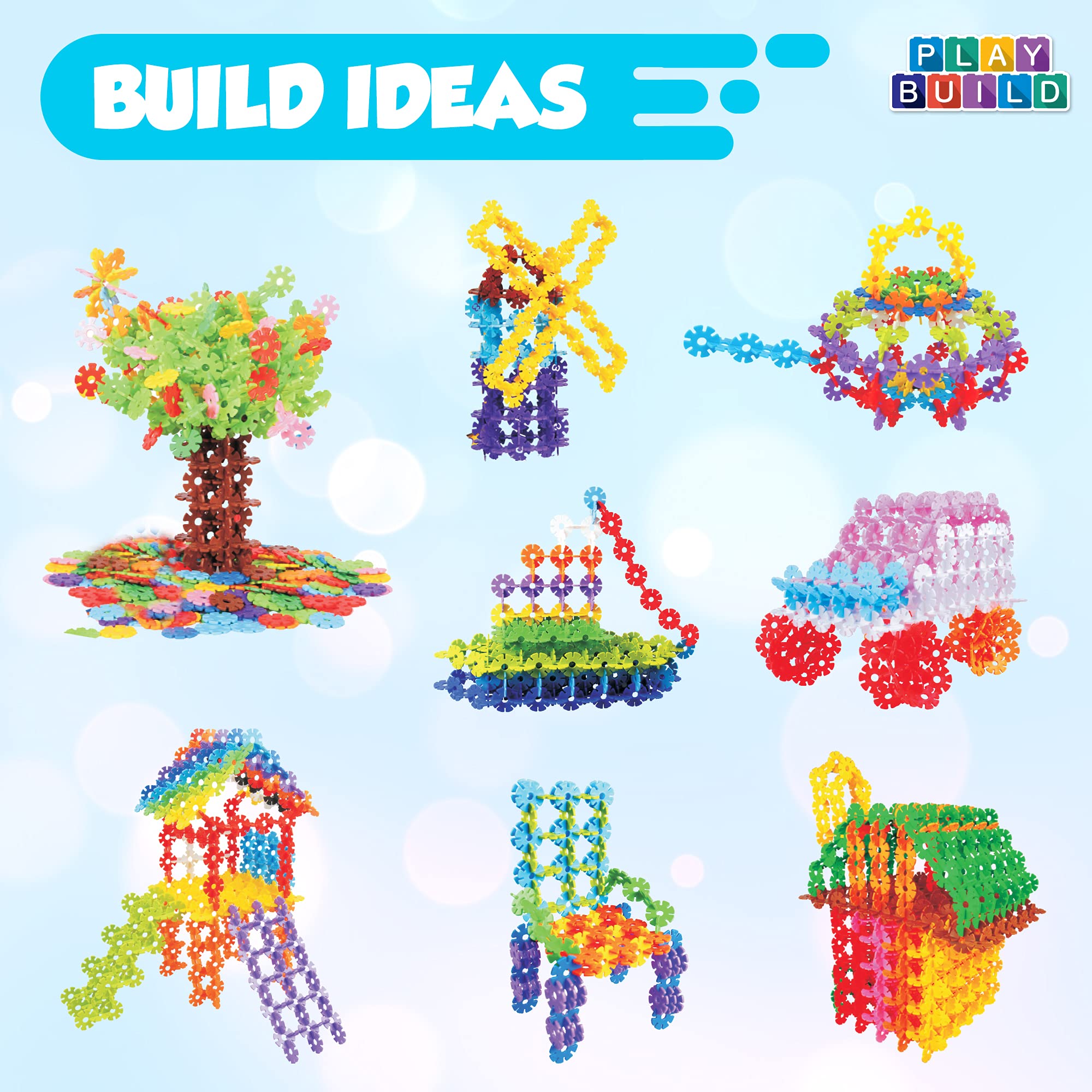 Amazon.com: Play Build Discos, Interlocking Connecting Kids Toys 