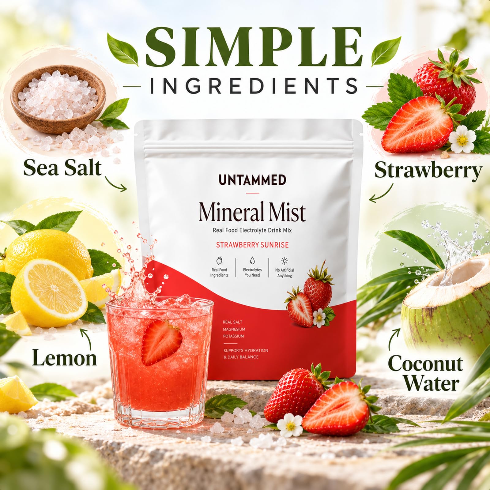 Elettroliti della nebbia minerale selvaggia, sapore di fragola, 1PC