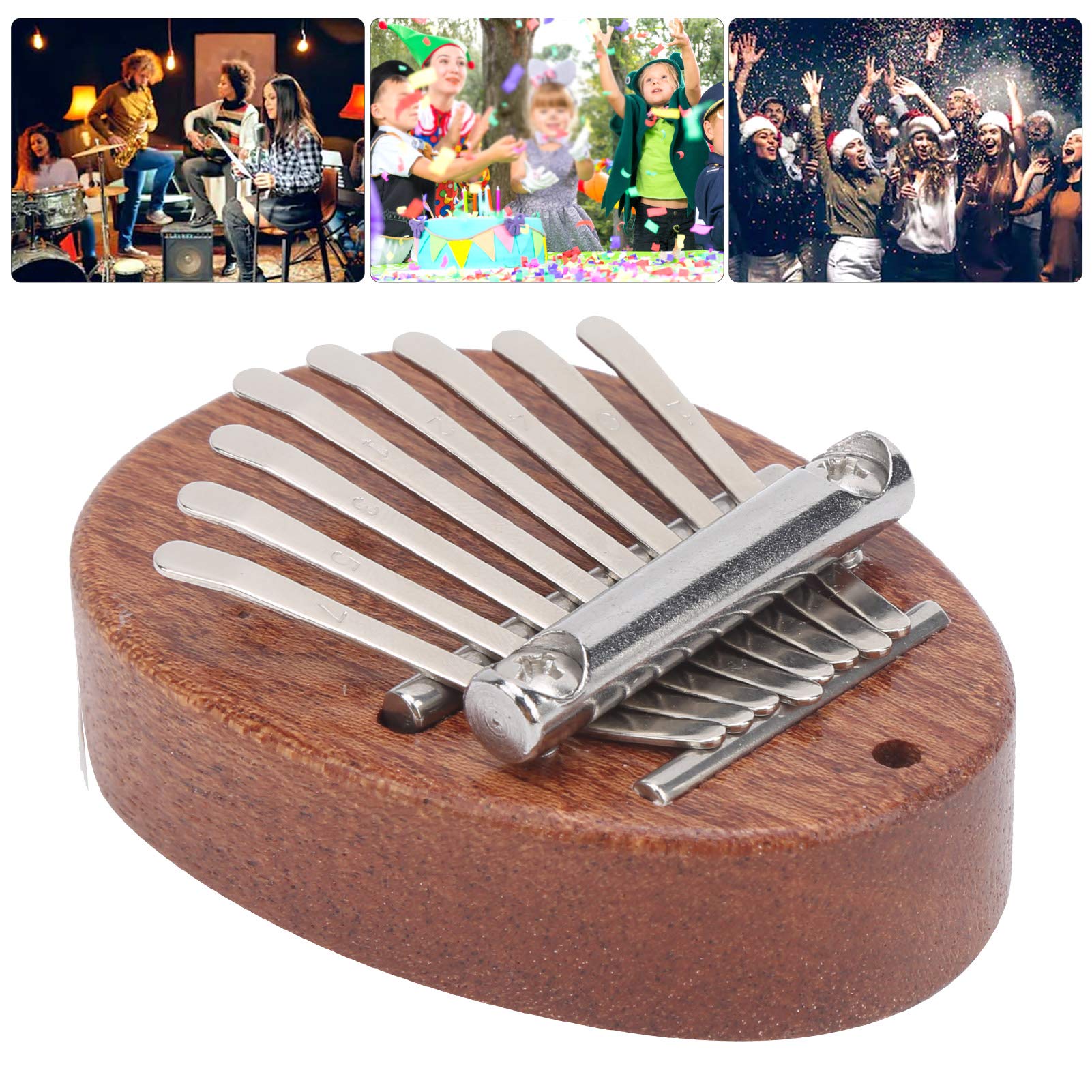 Mini Pianino Palcowe, 8 Klawiszy Mini Kalimba Kciukowe Pianino Lekkie Przenośne Pianino Palcowe Uroczy Instrument dla Dziecka Dorosłych Początkujących
