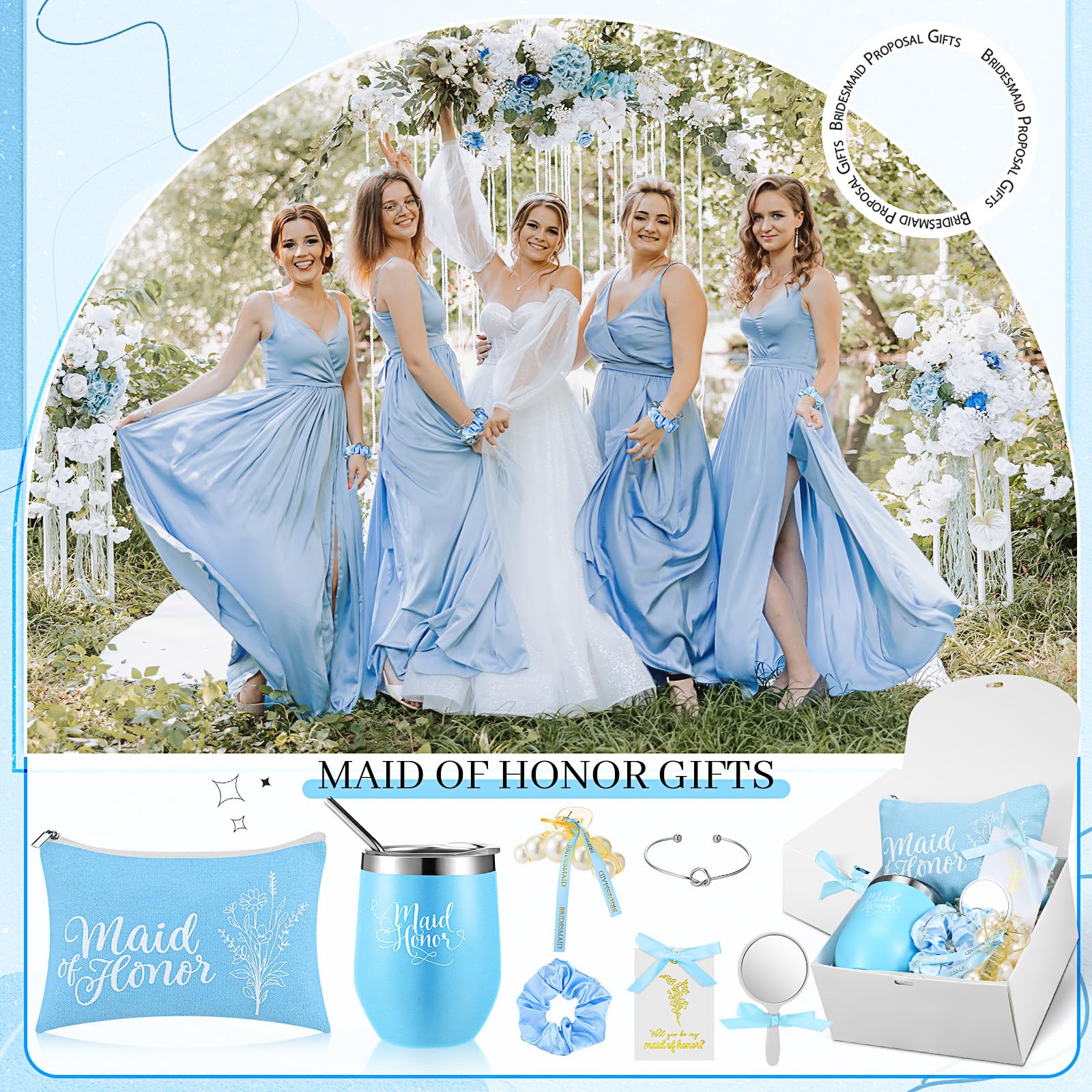 Amazon.com: FineCheer 48 Pcs Bridesmaid Proposal Gifts Maid  display picture 2