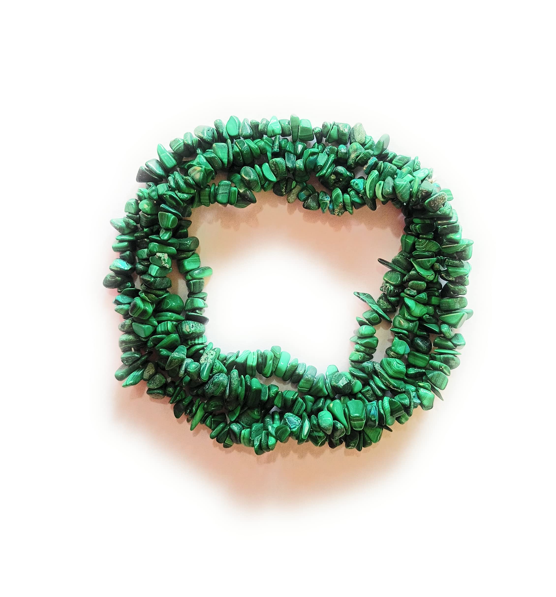 Puces malachite naturelle véritables éclats de terre pour créations de bijoux