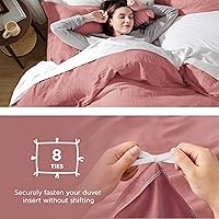 Vista 309 de Bedsure - Juego de ropa de cama de 2 piezas con 1 funda de edredón y 1 funda de almohada, extrasuave, prelavado, con cremallera, sin edredón
