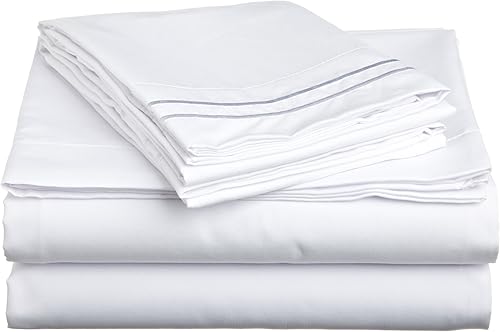 Miniatura 4 de Cathay Home Juego de sábanas de microfibra suave de lujo con fundas de almohada bordadas, Queen, camello