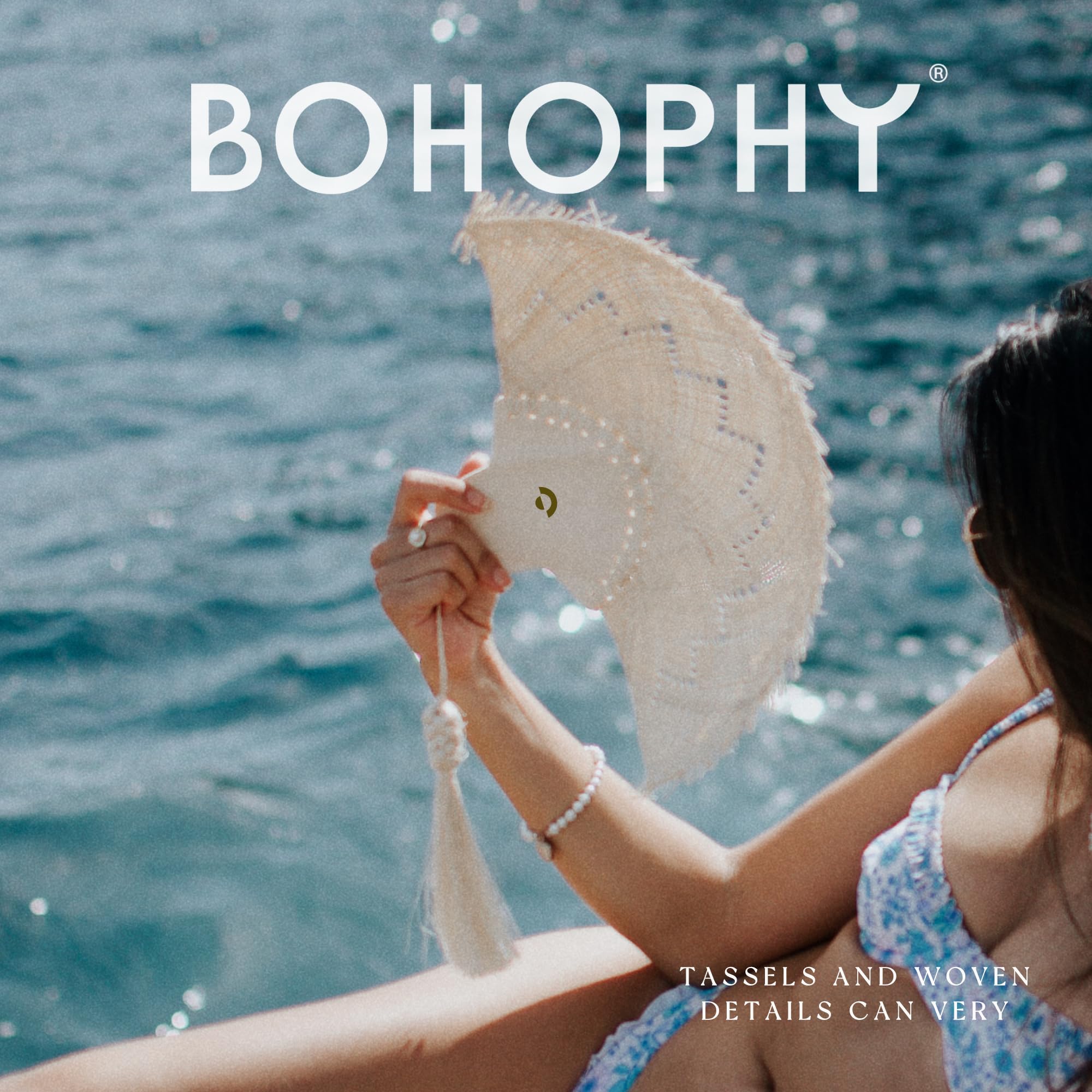 BOHOPHY Straw Palm Hand Held Fan - Handmade Abanico De Mano Woven Hand Fan - Unique Boho Accessories for Personal Use, Wedding Favors, Wall Decor, Fiestas, Bridal Party Souvenirs