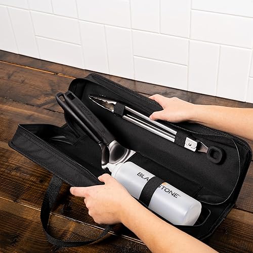 Miniatura 5 de Blackstone 5481 - Kit de herramientas de plancha de mesa de 5 piezas, utensilios de barbacoa para parrilla interior y exterior, 2 espátulas de acero