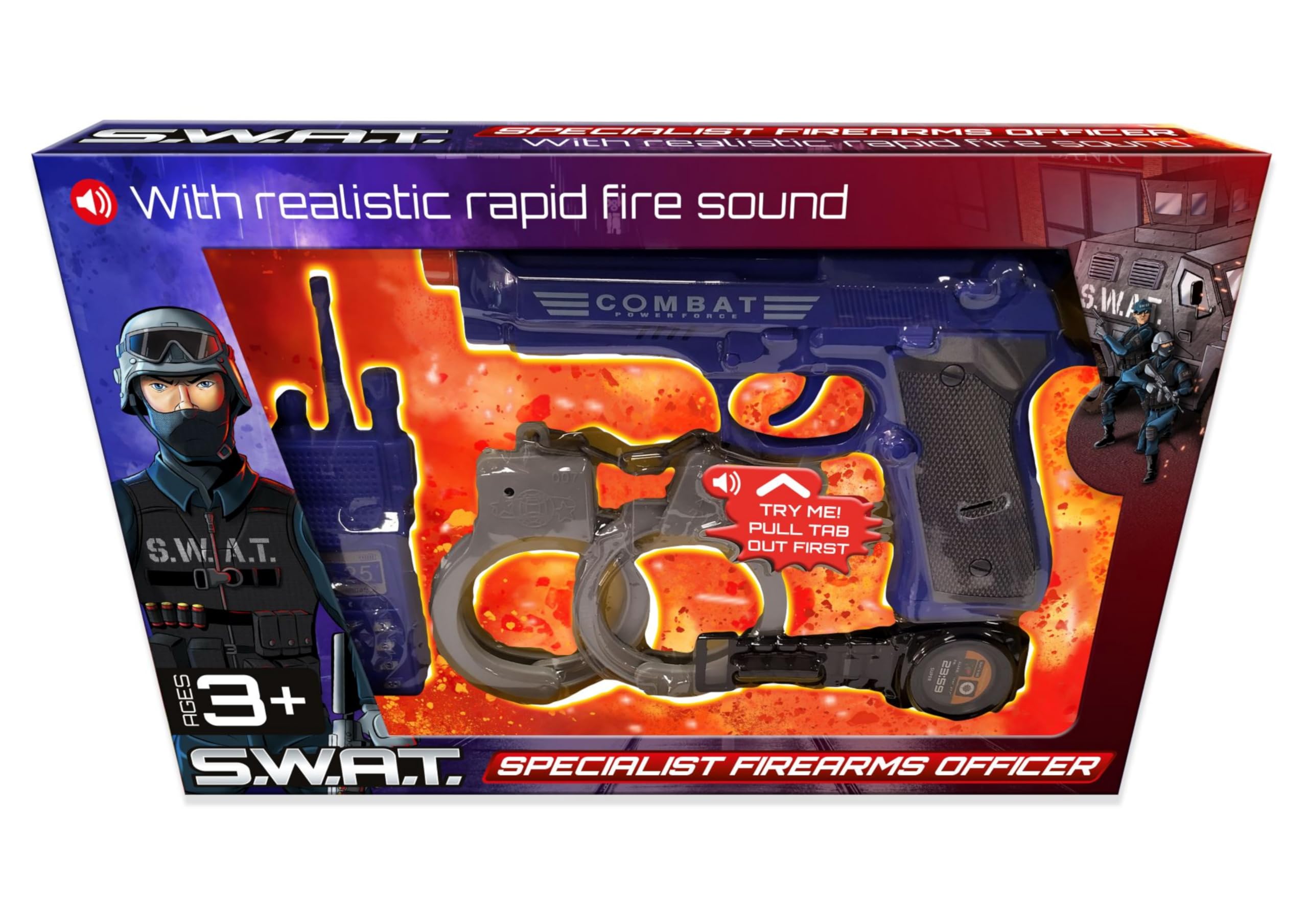 KandyToys S.W.A.T Kids Toy Gun Playset | Police Set | Toy Pistol, Handcuffs, Watch + More!
