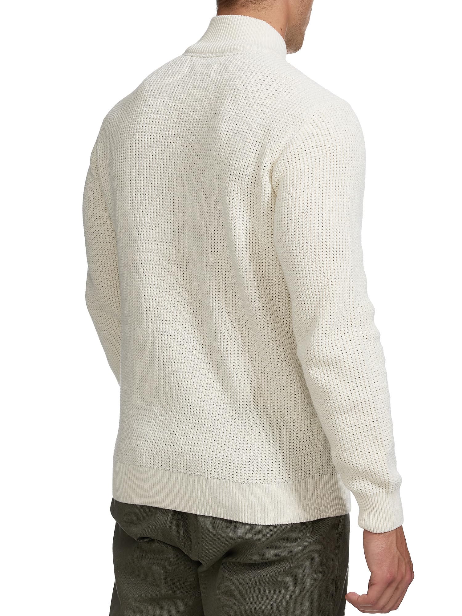 Indicode Uomini INLayton Cardigan | Maglia Aperta con Collo Alto