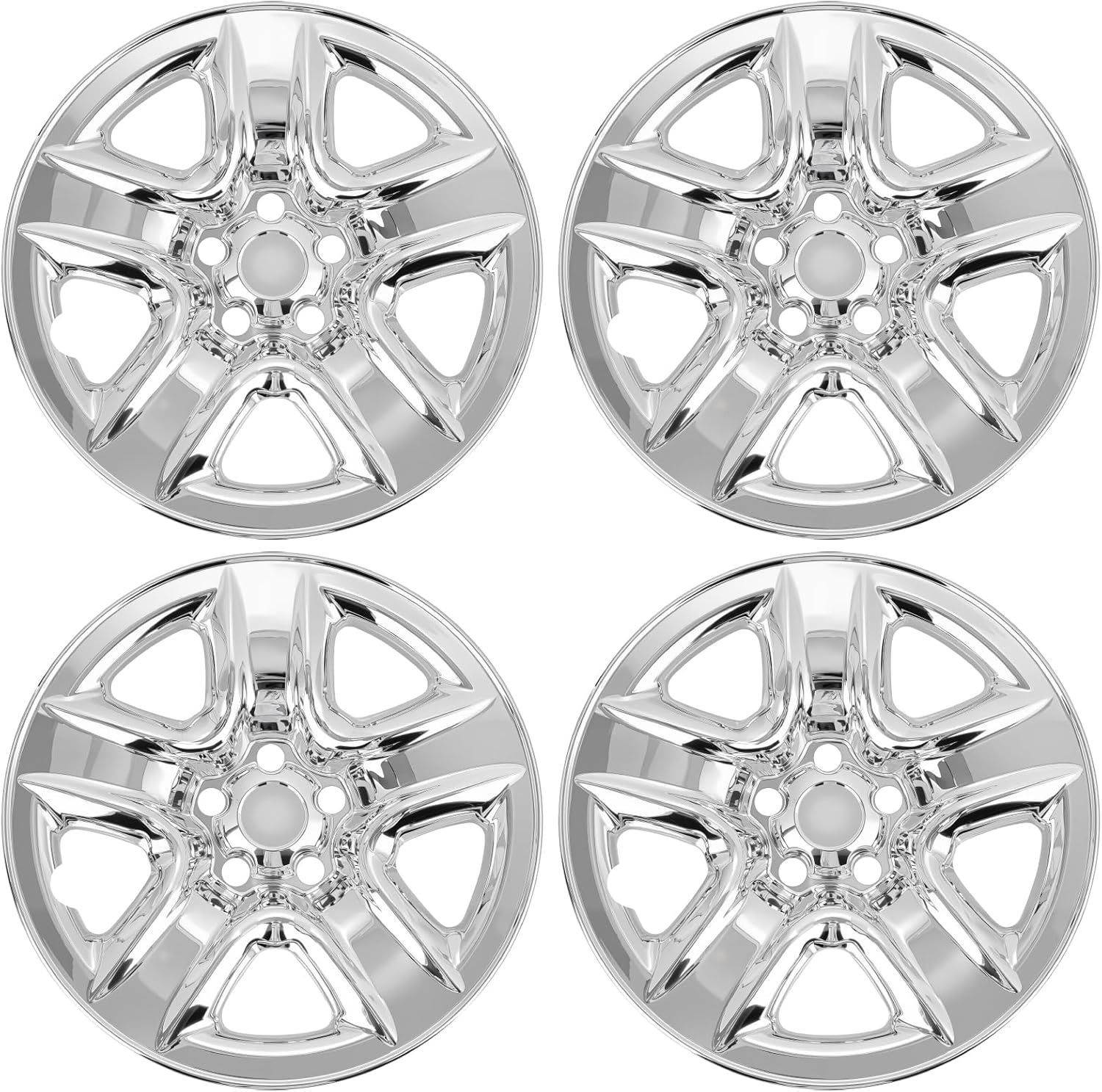 Wheel Skins Compatible with Toyota RAV4 2006-2012 17-inch Wheel Covers Set of 4pcs (Chrome)