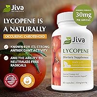 Vista 3 de Jiva Botanicals - Suplementos de licopeno para hombres de 30 mg - Suplementos de salud de próstata para hombres con extracto de tomate - Suplemento