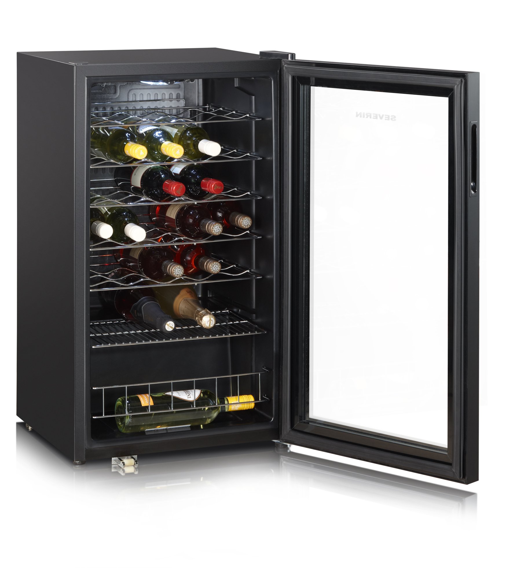 SEVERIN Weinkühlschrank KS 9894 33 Flaschen 95 L stufenlos einstellbare Temperatur schwarz