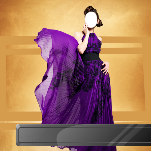 Femme Longue Robe Photo Montage