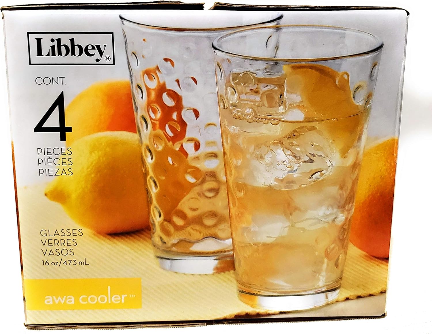 Libbey 4 Pieces Awa Cooler Old Fashioned Glasses