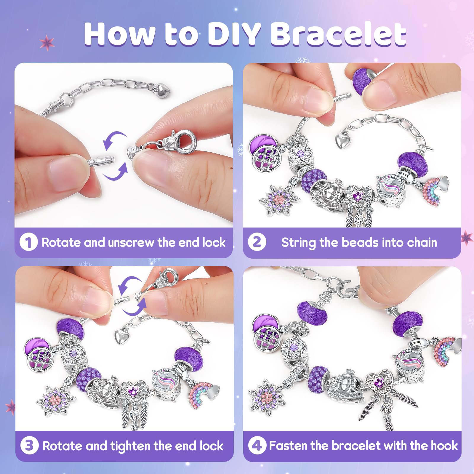 Hymarvo Calendario Avvento 2025 Bambina Gioielli, Calendario Avvento Bracciale Bambini Kinder Fai da Te, Calendari Avvento Braccialetti Collane Regalo Natale Ragazza 5 6 7 8 9 10 11 12 13 Anni