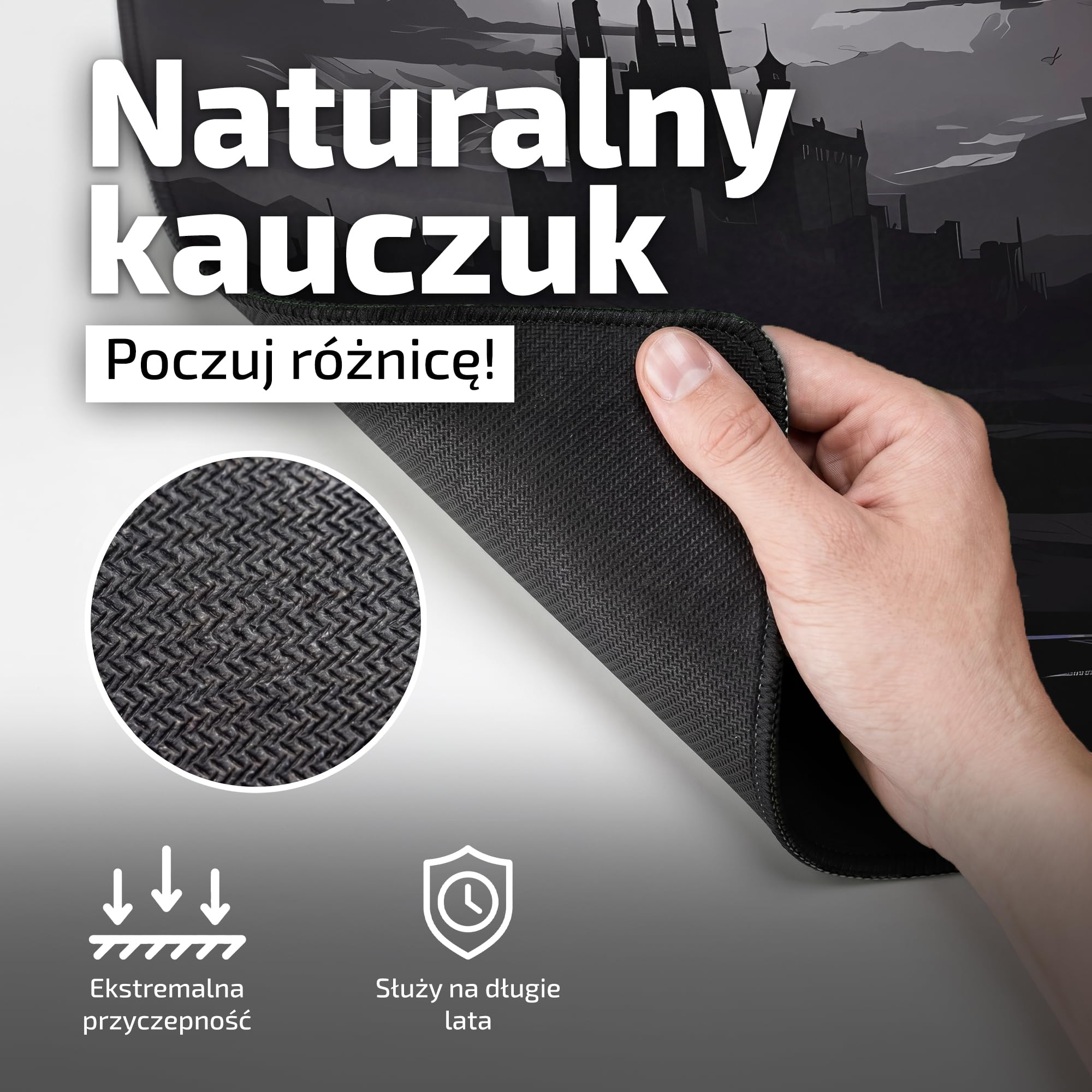 Tilt Podkładka na Biurko 100x50 cm | Antypoślizgowa Duża Podkładka pod Mysz oraz do Akcesoriów Komputerowych i Biurowych | Wodoodporna Mata na Biurko XXL (On the Way to the Castle)