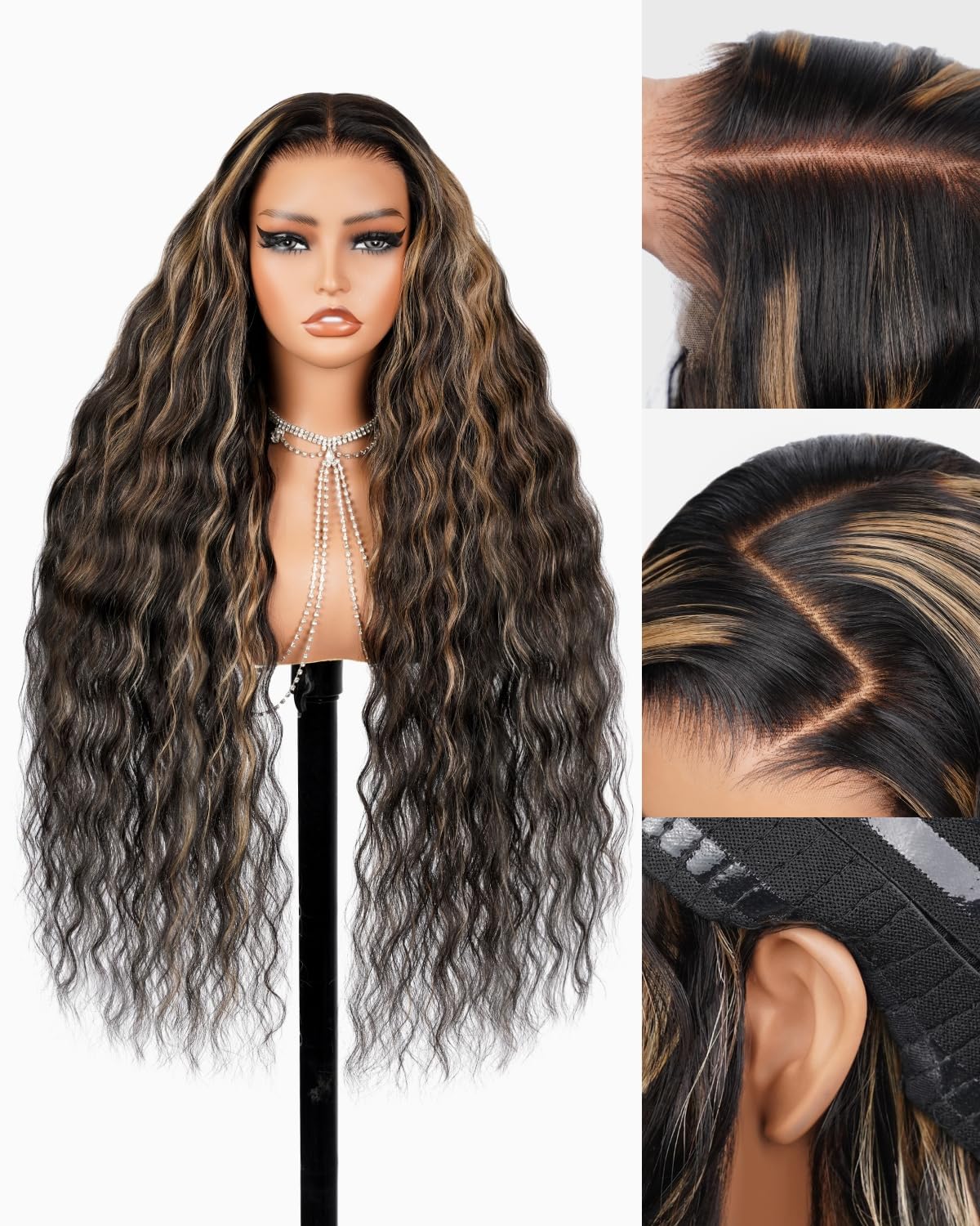 Megalook hair 6x5 Loose Wave HD Lace Front Wigs Human Hair Glueless Wigs Human Hair 100% Real Human Hair 1B/27 Balayage Wig Human Hair Pre Plucked