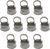 PlumFittings Chain Link Fence Loop Caps - Aluminum Eye Top Rail Caps for 2-1/2" Posts & 1-5/8" Rails, Pack of 10