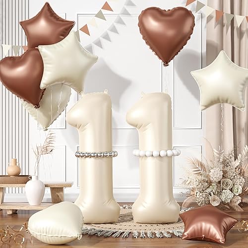 Miniatura 96 de Globos rosa pastel 25, juego de globos rosa bebé número 25, globo de papel de aluminio con estrella y corazón rosa con globo largo para mujeres y