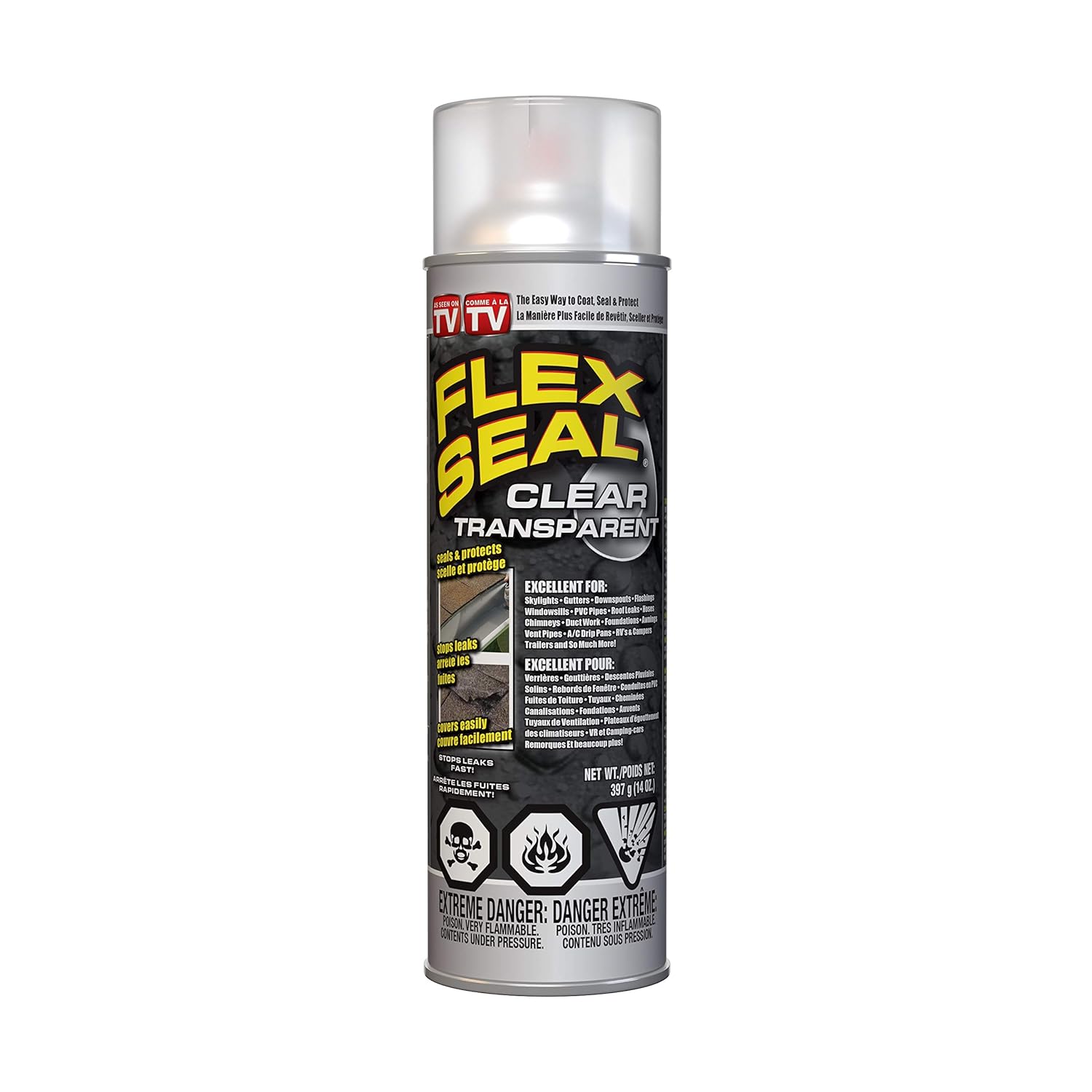 Flex Seal Waterproof Spray, Seals Out Water Air & Moisture, Patches