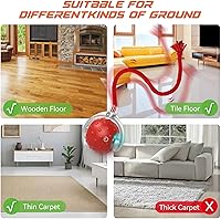 Vista 5 de Pelota interactiva de juguetes para gatos de interior, [2025 recientemente actualizada] Bola de gato ágil en movimiento con cola de malla elástica