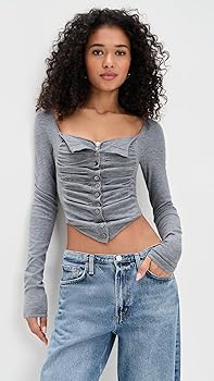SOPHIE KNIT CORSET - HEATHER GREY at Amazon Women's Clothing store