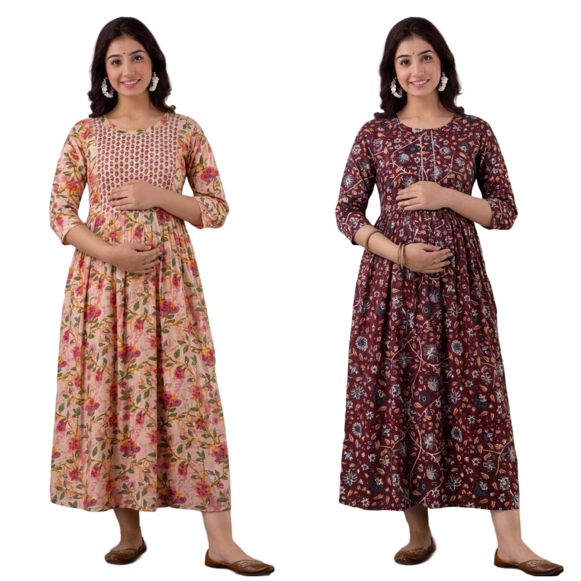 Combo of 2 Feeding Kurti for Women | Cotton Printed Kurti for Women | Kurti for Women| Kurti | Printed Kurti | Feeding Kurti | Maternity Kurti