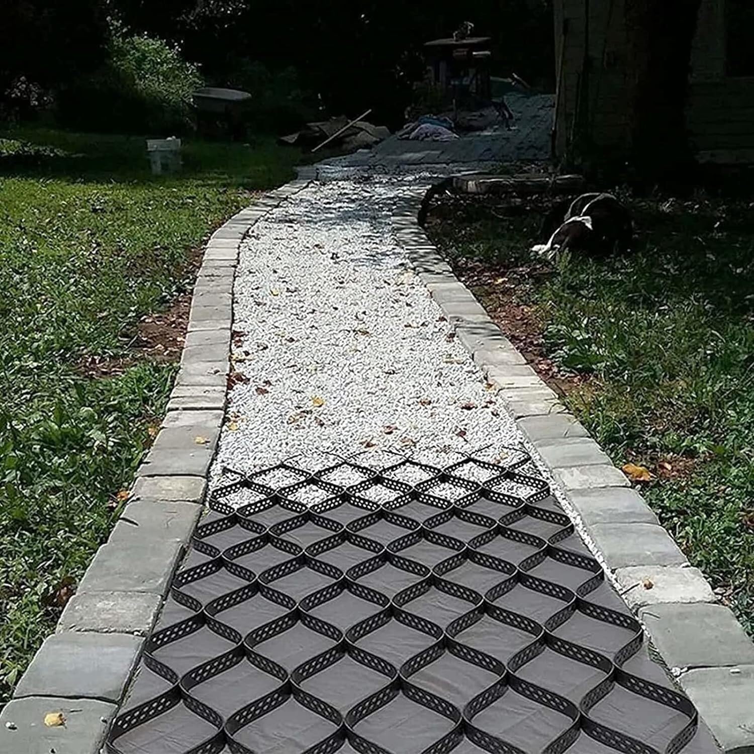 Géogrille de gravier pour allée de stationnement terrasse et parking perméable