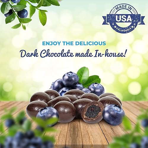 Miniatura 3 de Arándanos gourmet de chocolate oscuro de It's Delish, 3 libras a granel  Fruta cubierta de chocolate negro con arándanos secos reales  Snack Kosher