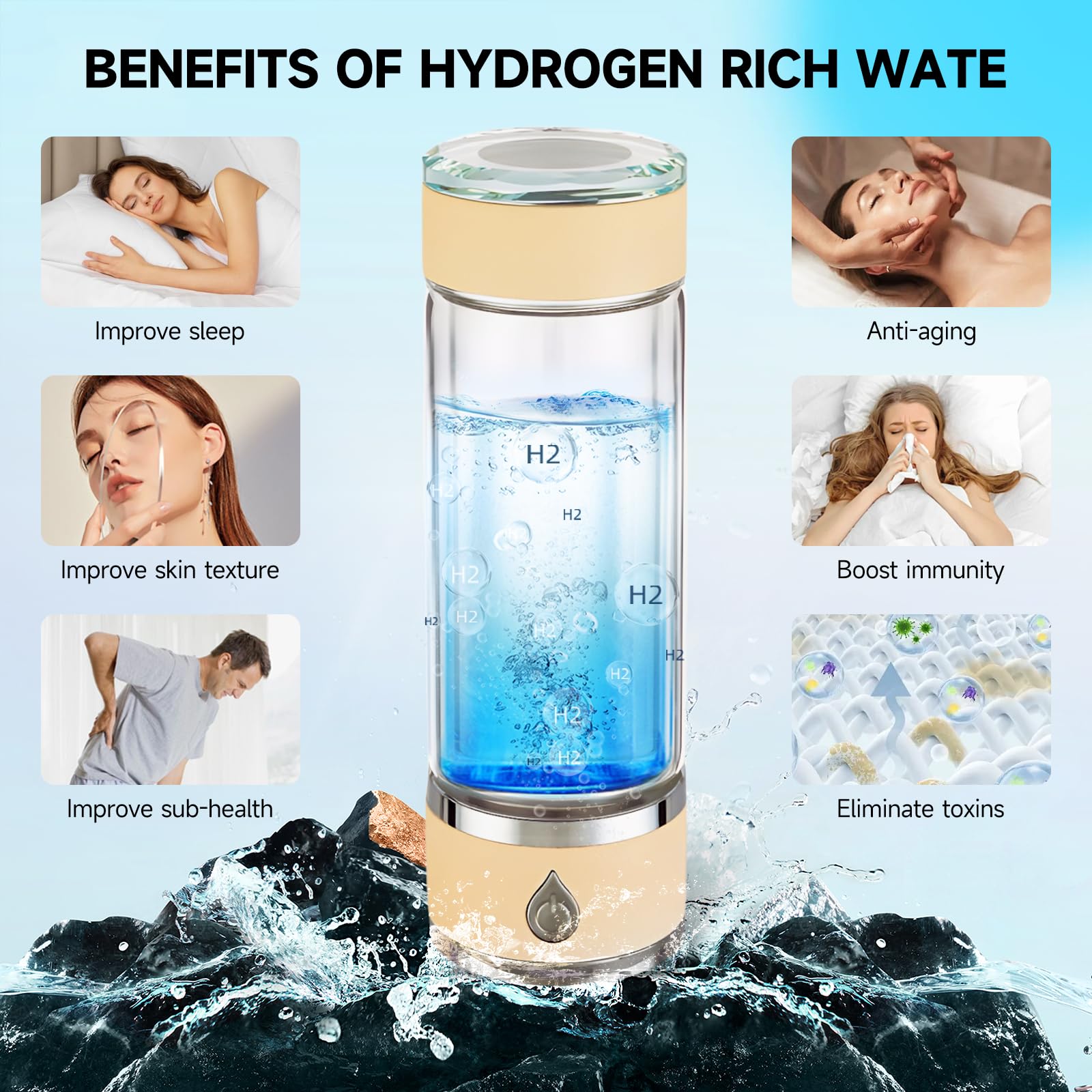 Amazon | Hydrohealth 水素ウォーターボトルジェネレーター