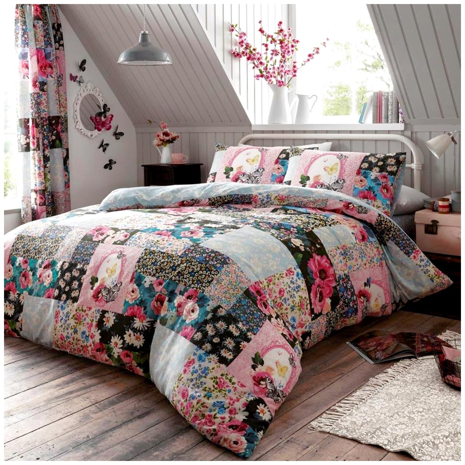 Gc Gaveno Cavailia Ellis Multi Floral Reversible Bedding Set, Single