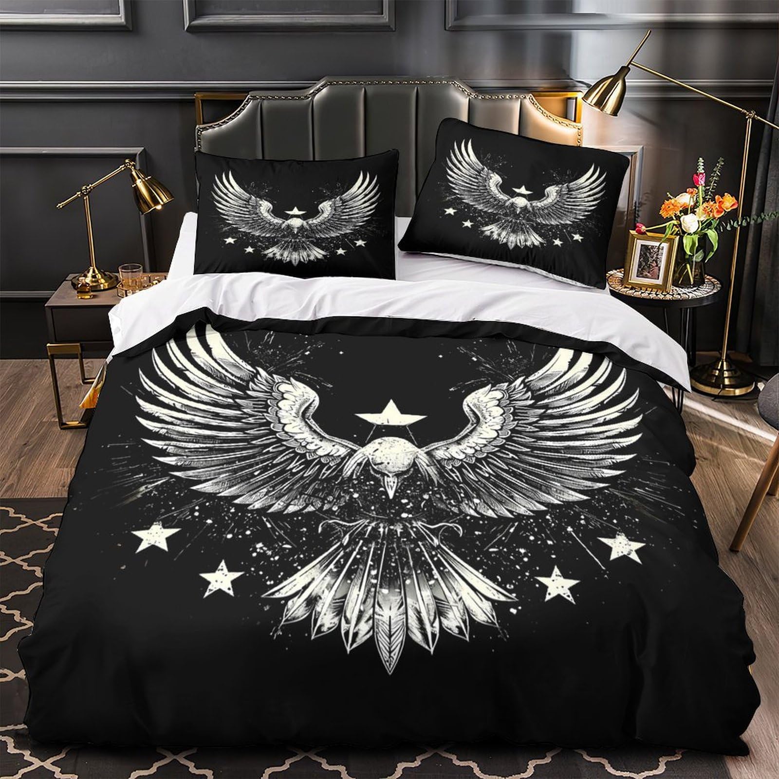 Parure de lit cheval en microfibre hypoallergénique et douce pour grand lit