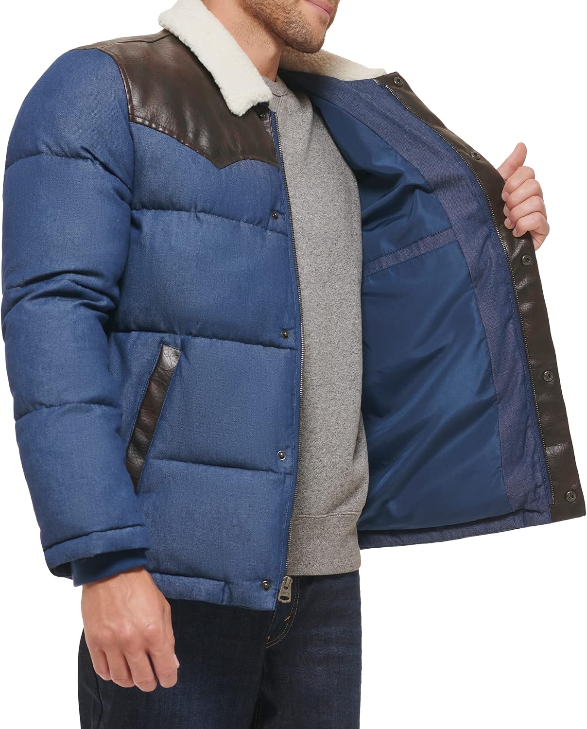 Levi's Men's Levi's Men's Out West Mixed Media Puffer Jacket