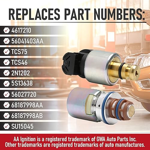 Miniatura 3 de Sensor de presión de transmisión y kit de solenoide de presión de gobernador - Reemplaza 4617210, 56041403AA - Compatible con Dodge, Ram y Jeep -