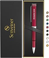 Vista 61 de Scriveiner Green Rollerball EDC Luxury Pen, Stunning Pocket Pen with Chrome Finish, Cool Writing Pen, Best Gift for Men & Women, German Schmidt