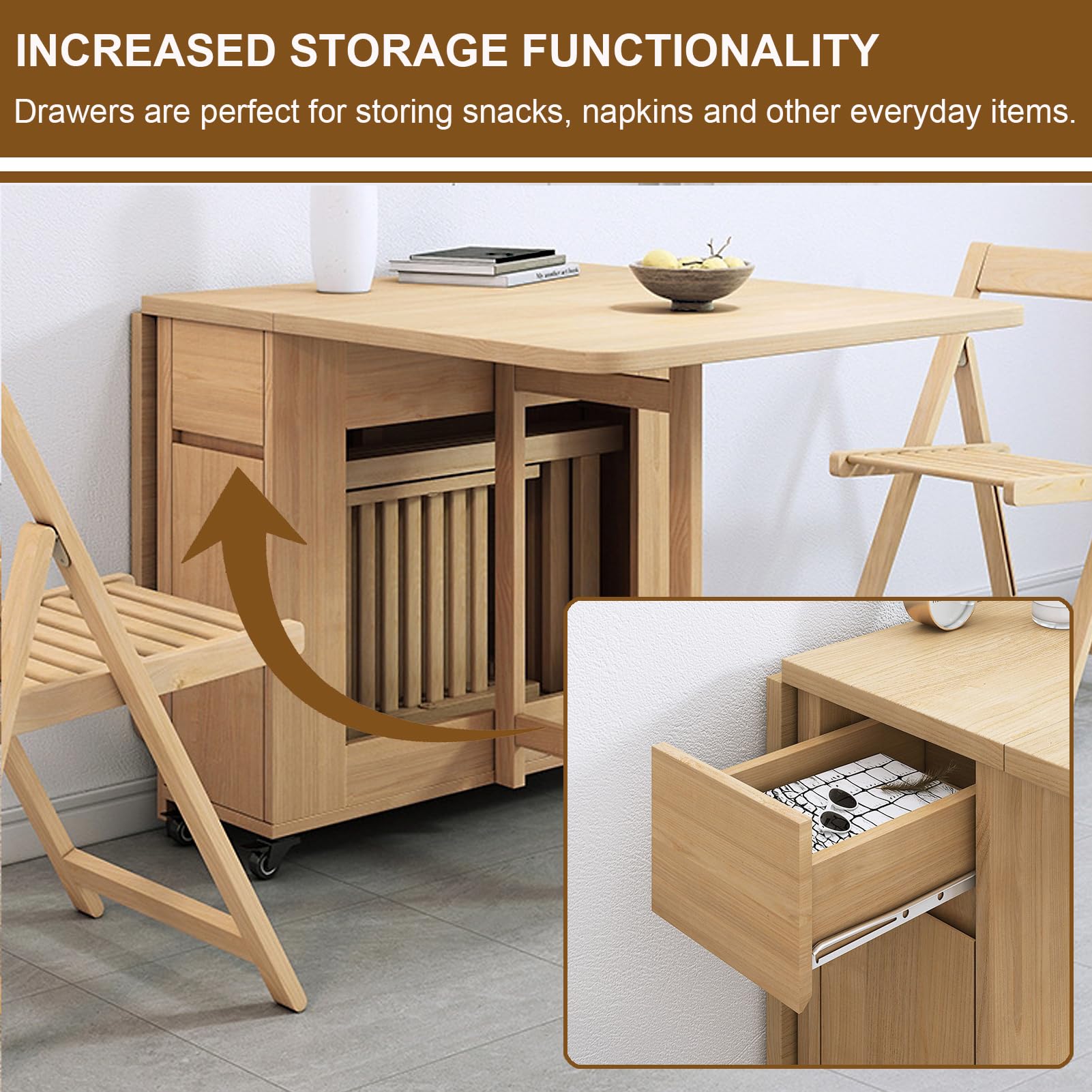 木製 折りたたみ式テーブル 引き出し付き 【前後ろ引き出し付き】 楽天市場】折りたたみデスク 木製 キャスター付き （ナチュラル