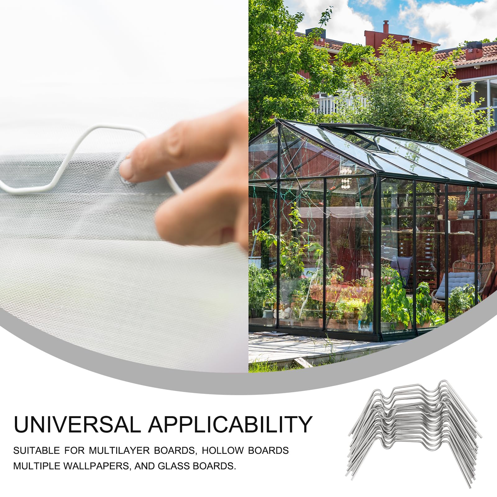 DOLITY 150pcs 304 Stainless Steel Greenhouse Glass Pane Clips No Rust Spares Mixed DOLITY 150pcs 304 Stainless Steel Greenhouse Glass Pane Clips No Rust Spares Mixed