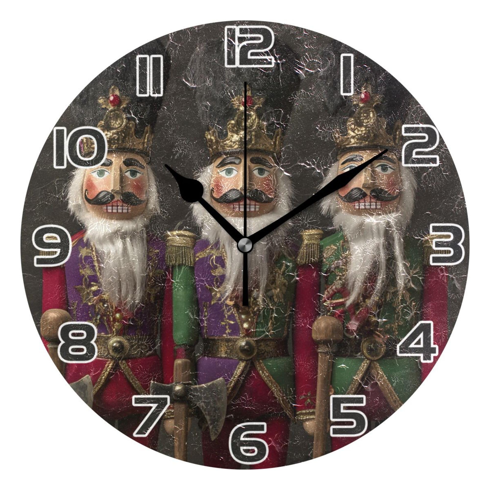 Horloge murale facile à lire de 25cm en plastique pour cuisine et salon